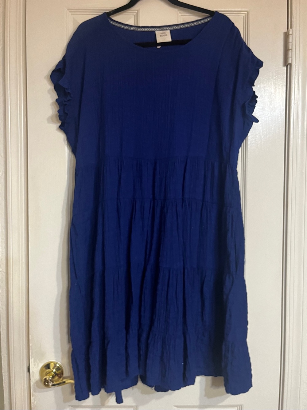 Knox Rose Royal Blue Tiered Ruffle Sleeve Tunic